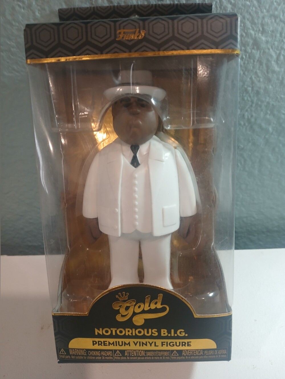 Funko Gold Notorious B.I.G. Vinyl Figure - White Outfit with Gold Accents